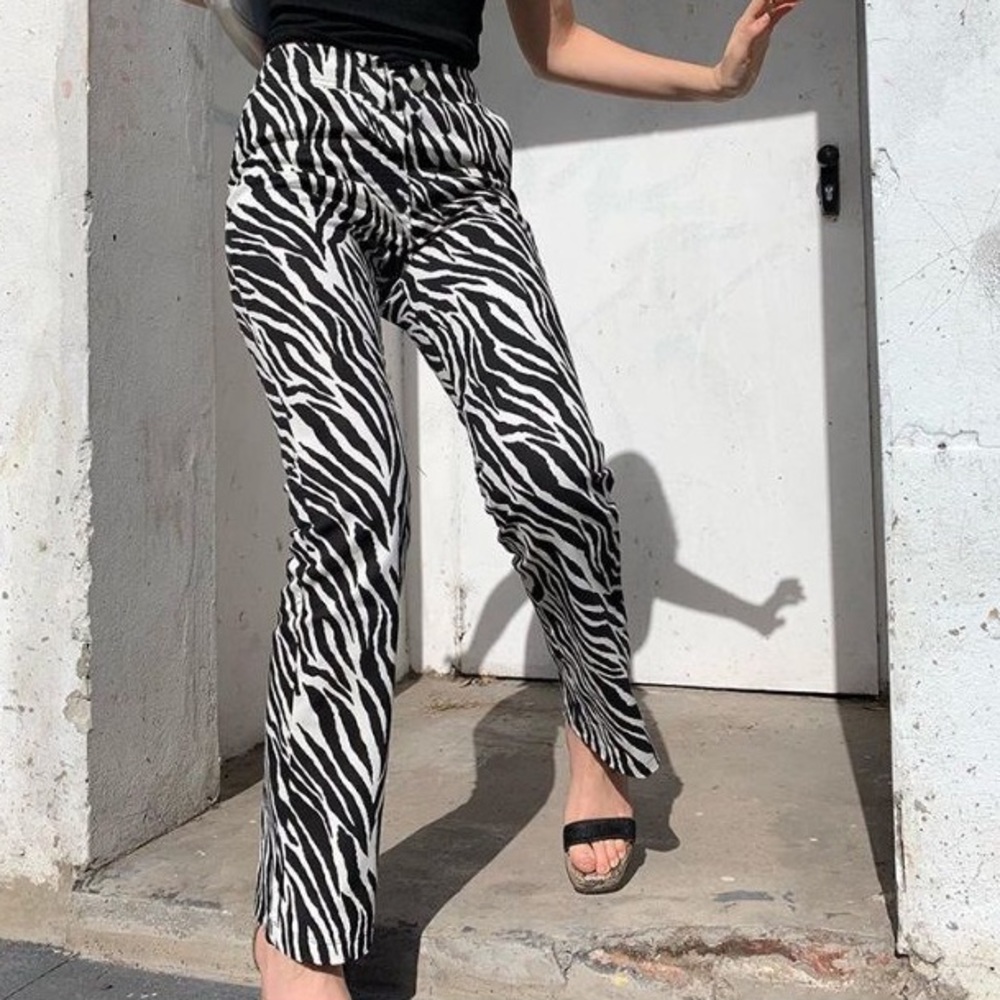 Zebra Striped Pants
